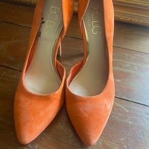 Orange Suede BCBG heels